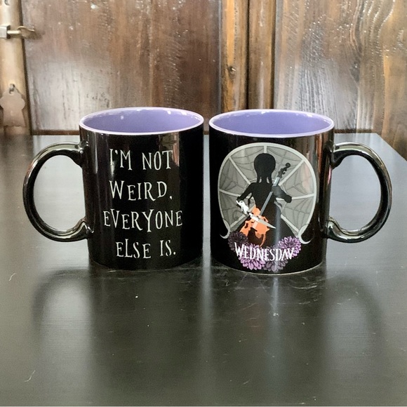 I’m Not Weird, Everyone Else Is Wednesday Adams 20oz Ceramic Mug - Picture 1 of 10